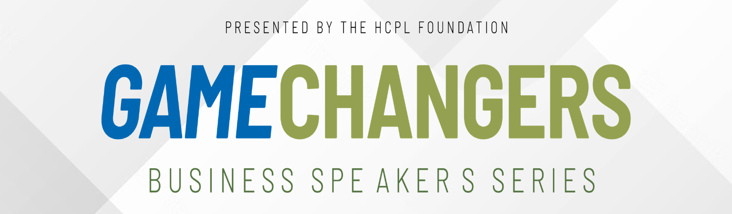 Promotional banner for the 2026 Game Changers Business Speakers Series. Tickets and sponsorships are available.