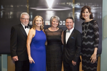 Mark Hastler, work leader, BGE; Mary Hastler, CEO, Harford County Public Library; Debi Glassman, First Lady of Harford County; Barry Glassman, Harford County Executive; and Rebecca R. Jessop, foundation director, Harford County Public Library