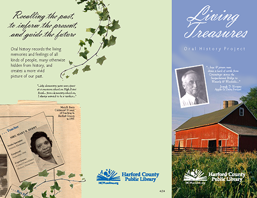 Living Treasures Oral History Project Brochure