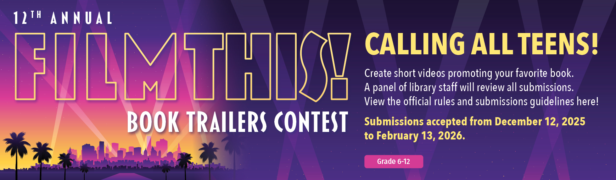 12th annual 'Film This!' book trailers contest